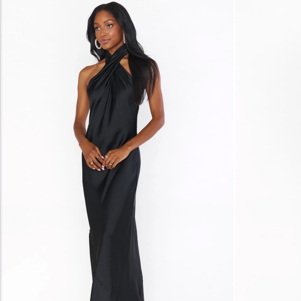 Show Me Your Mumu Satin Jasmine Halter Dress